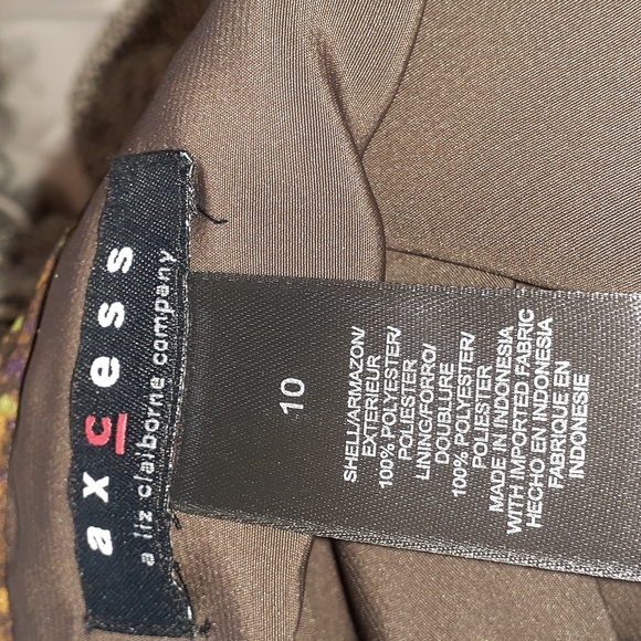 Axcess by Liz Claiborne Drapey A-line skirt in rich shades of brown Size 10 - Picture 5 of 5